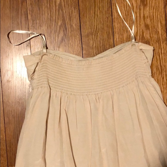 Strapless off white dress with unique details - Picture 2 of 4